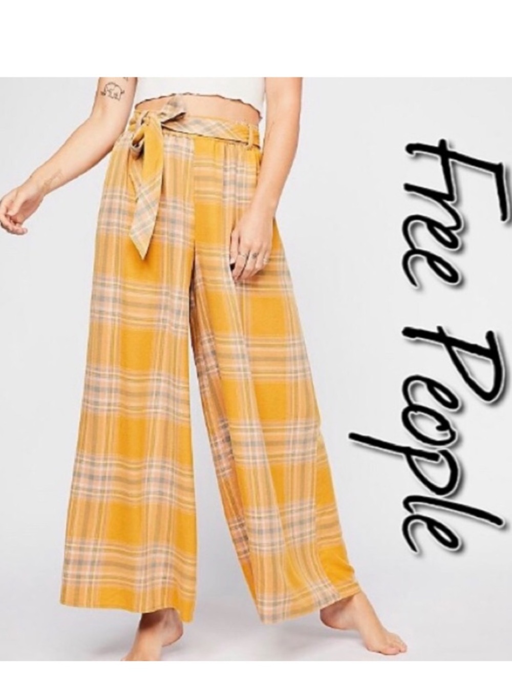Free People Intimately Good or Plaid Sleep Pants size small